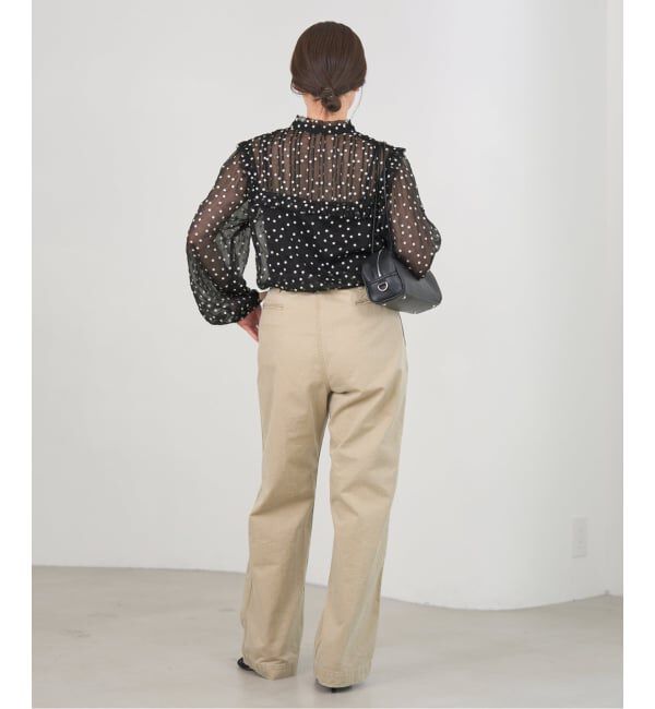 IENA「《WEB限定/追加2》楊柳フリルピンタックブラウス」|シャツ・ブラウス|