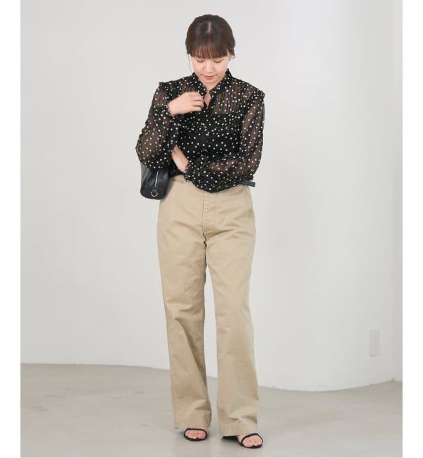 IENA「《WEB限定/追加2》楊柳フリルピンタックブラウス」|シャツ・ブラウス|