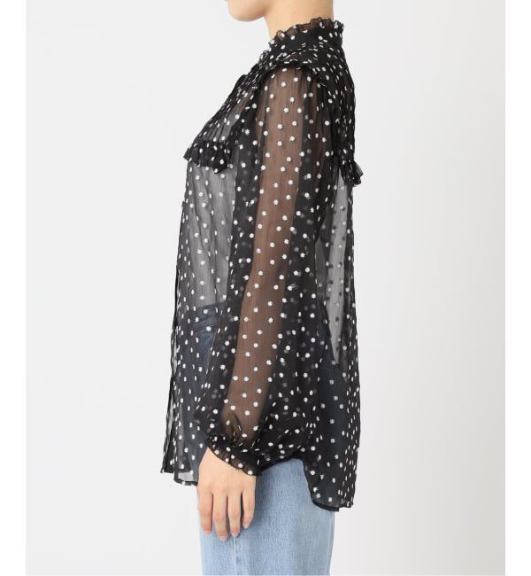 IENA「《WEB限定/追加2》楊柳フリルピンタックブラウス」|シャツ・ブラウス|