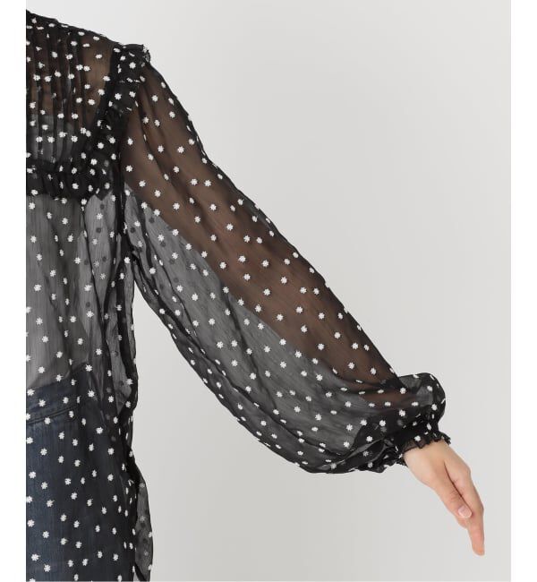 IENA「《WEB限定/追加2》楊柳フリルピンタックブラウス」|シャツ・ブラウス|