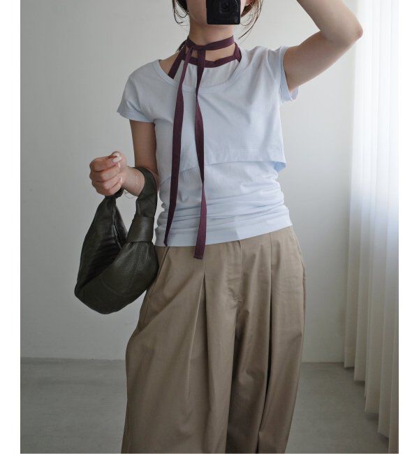 SLOBE IENA「《2枚セット》Plus by ONIT/オニット SLOBE別注 レイヤードセットTシャツ」|Tシャツ・カットソー|