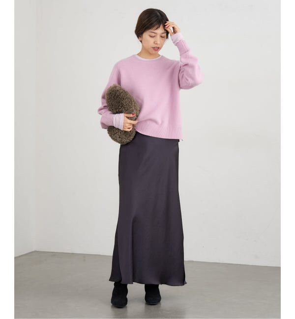 IENA「《追加14》ダブルサテンスカート」|スカート|