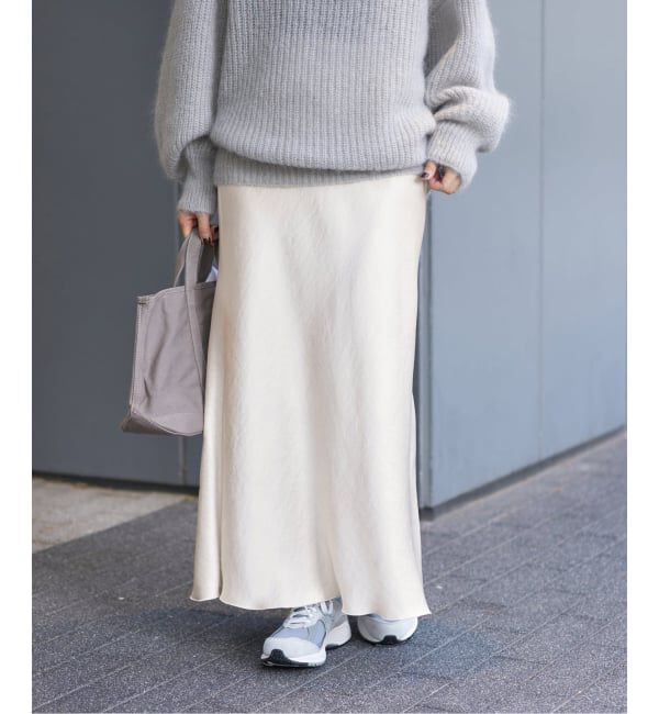 IENA「《追加14》ダブルサテンスカート」|スカート|