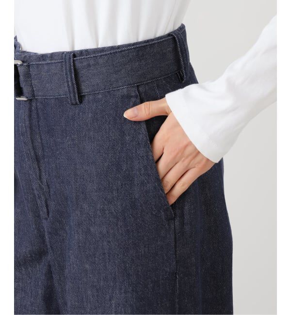 IENA「ステディーデニムワイドレッグスラックス」|デニム|