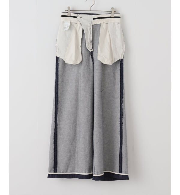 IENA「ステディーデニムワイドレッグスラックス」|デニム|