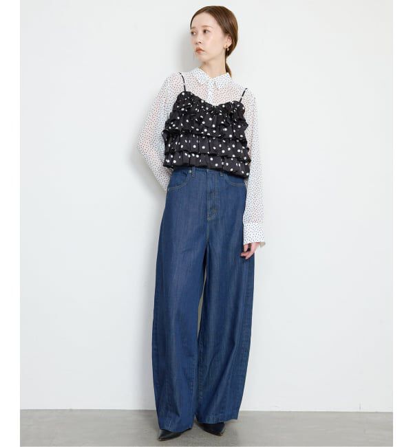 SLOBE IENA「【Jeu de Coeurs & Pois】ドットキャミ」|シャツ・ブラウス|