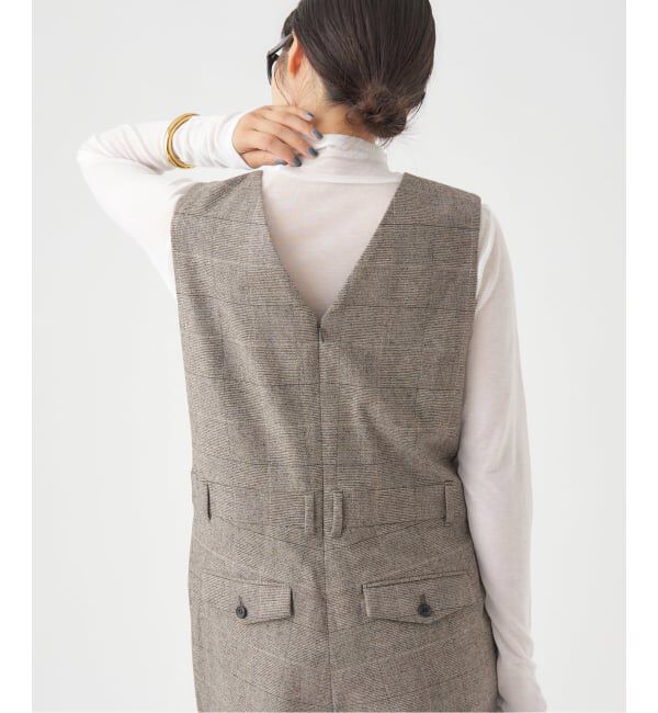 IENA「ソフトチェック サロペット」|オールインワン|