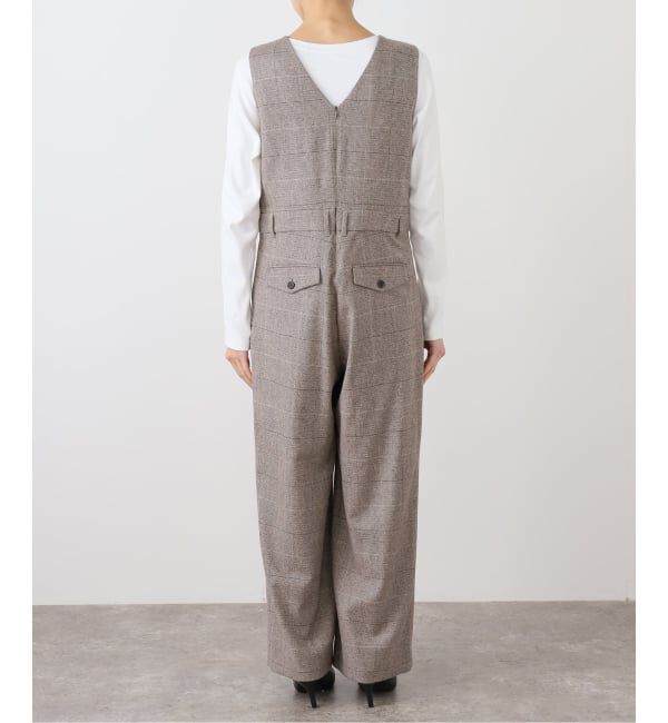 IENA「ソフトチェック サロペット」|オールインワン|