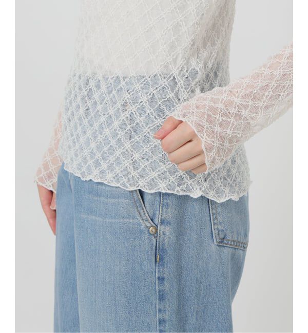 IENA LA BOUCLE「IENA LA BOUCLE ダイヤチュールカットソー」|Tシャツ・カットソー|