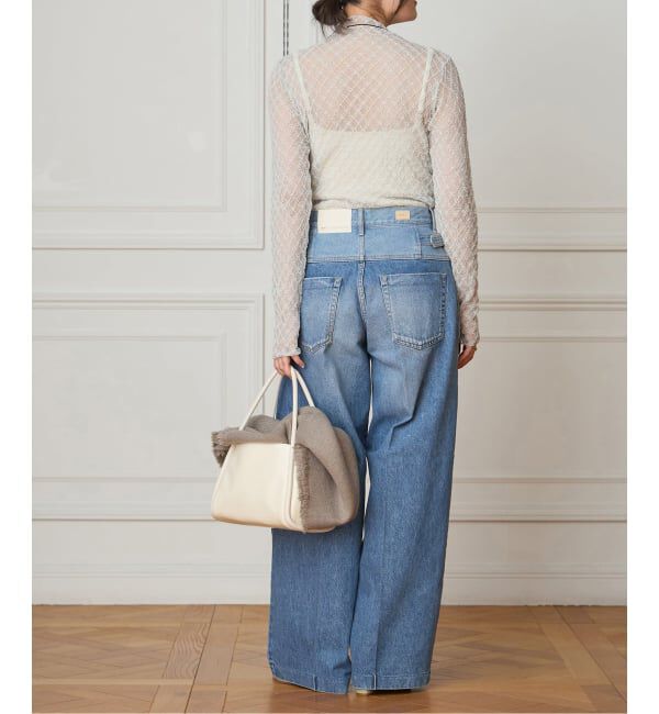 IENA LA BOUCLE「IENA LA BOUCLE ダイヤチュールカットソー」|Tシャツ・カットソー|