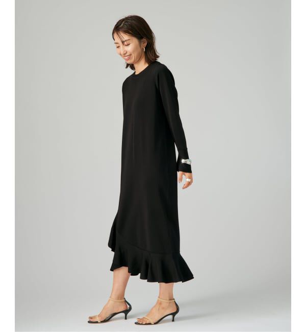 VERMEIL par iena「ベルスリーブペプラム ニット ワンピース」|ワンピース|