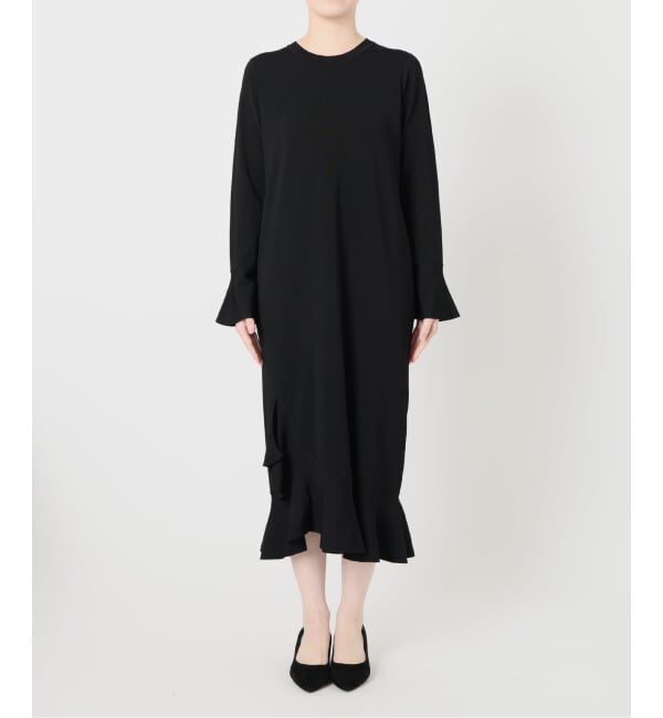 VERMEIL par iena「ベルスリーブペプラム ニット ワンピース」|ワンピース|