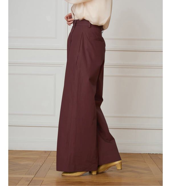 IENA LA BOUCLE「IENA LA BOUCLE コットンウェザーバレルパンツ」|スラックス|