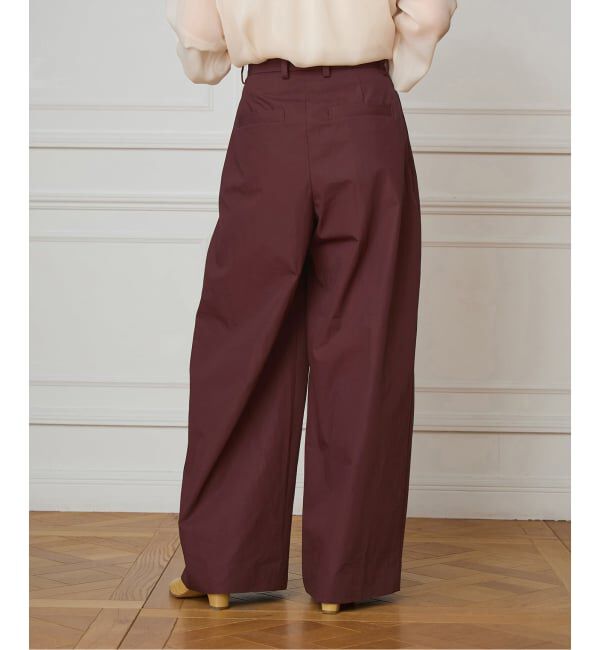 IENA LA BOUCLE「IENA LA BOUCLE コットンウェザーバレルパンツ」|スラックス|