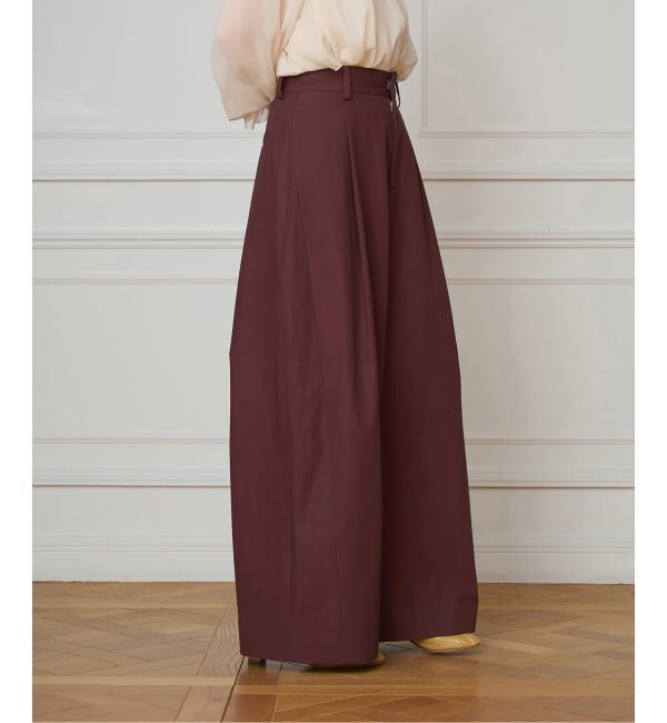 IENA LA BOUCLE「IENA LA BOUCLE コットンウェザーバレルパンツ」|スラックス|