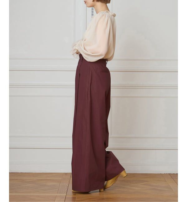 IENA LA BOUCLE「IENA LA BOUCLE コットンウェザーバレルパンツ」|スラックス|