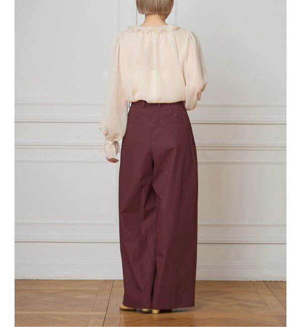 IENA LA BOUCLE「IENA LA BOUCLE コットンウェザーバレルパンツ」|スラックス|