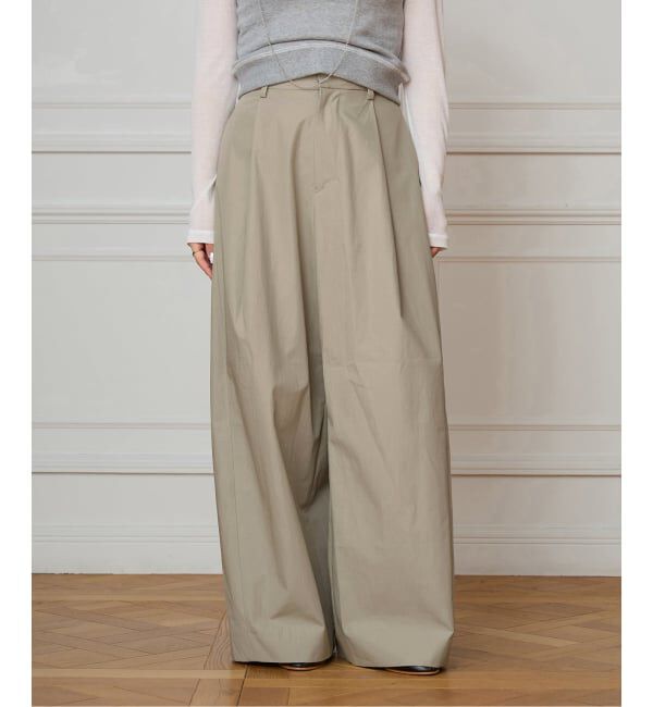 IENA LA BOUCLE「IENA LA BOUCLE コットンウェザーバレルパンツ」|スラックス|