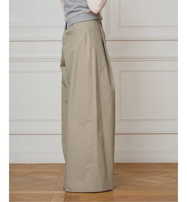 IENA LA BOUCLE「IENA LA BOUCLE コットンウェザーバレルパンツ」|スラックス|