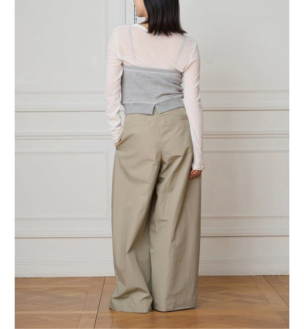 IENA LA BOUCLE「IENA LA BOUCLE コットンウェザーバレルパンツ」|スラックス|