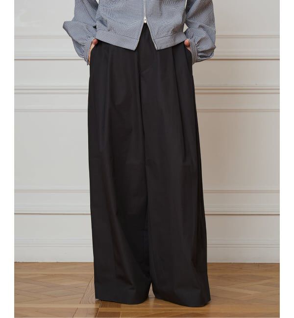 IENA LA BOUCLE「IENA LA BOUCLE コットンウェザーバレルパンツ」|スラックス|