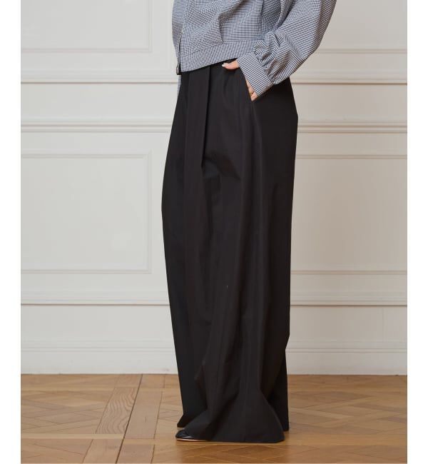 IENA LA BOUCLE「IENA LA BOUCLE コットンウェザーバレルパンツ」|スラックス|