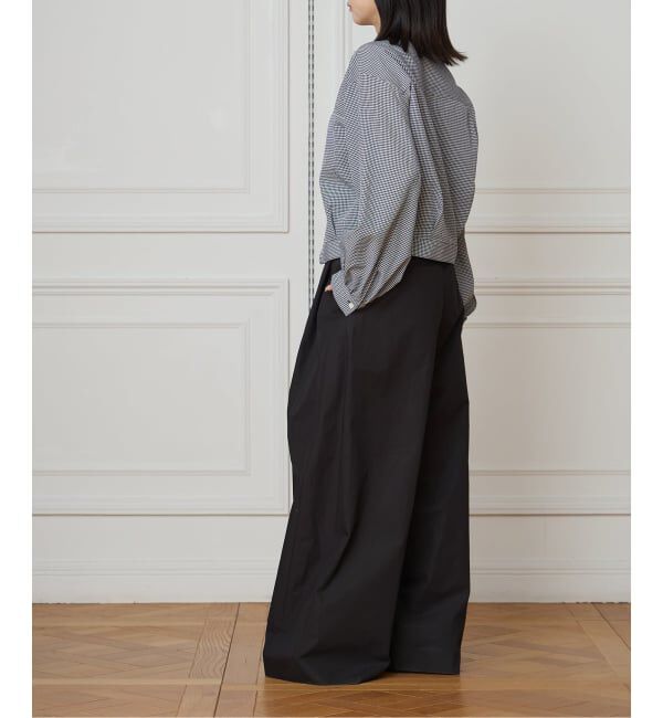 IENA LA BOUCLE「IENA LA BOUCLE コットンウェザーバレルパンツ」|スラックス|