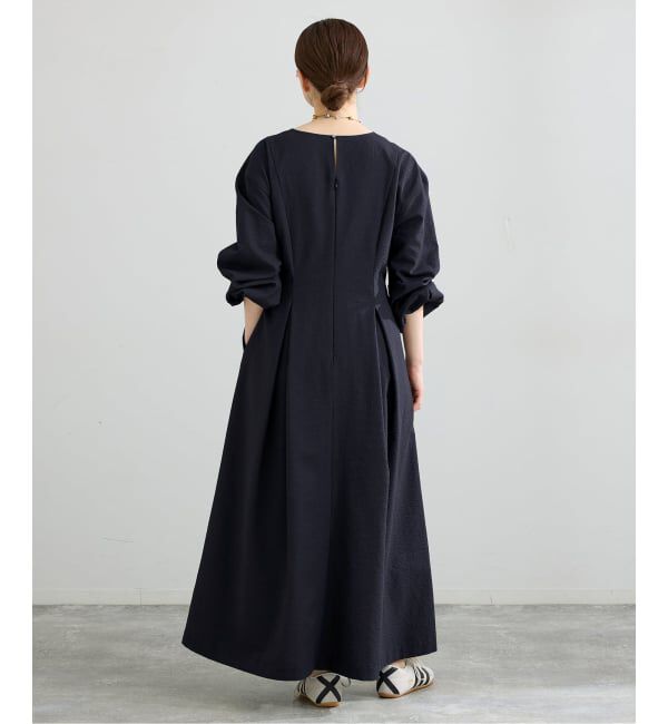 IENA「《予約》サッカーVネックフレアワンピース」|ワンピース|