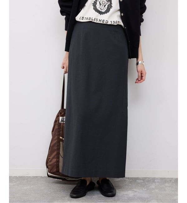 SLOBE IENA「《3サイズ展開/シリーズあり/予約》リネンmixストレッチタイトスカート」|スカート|