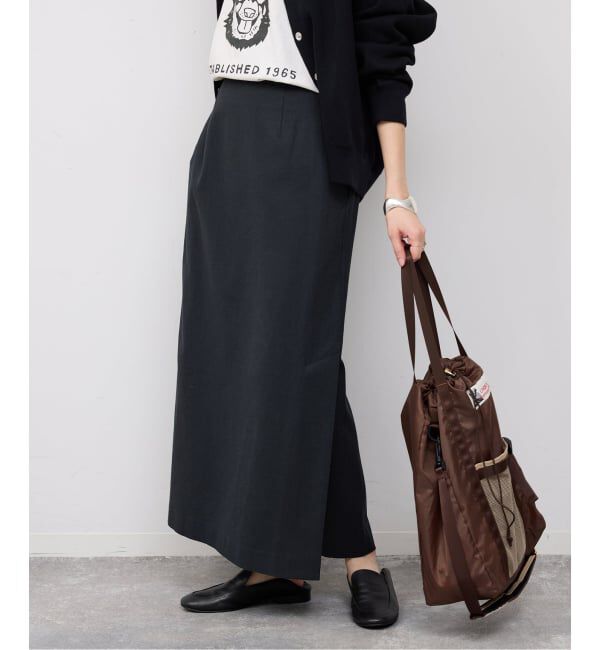 SLOBE IENA「《3サイズ展開/シリーズあり/予約》リネンmixストレッチタイトスカート」|スカート|