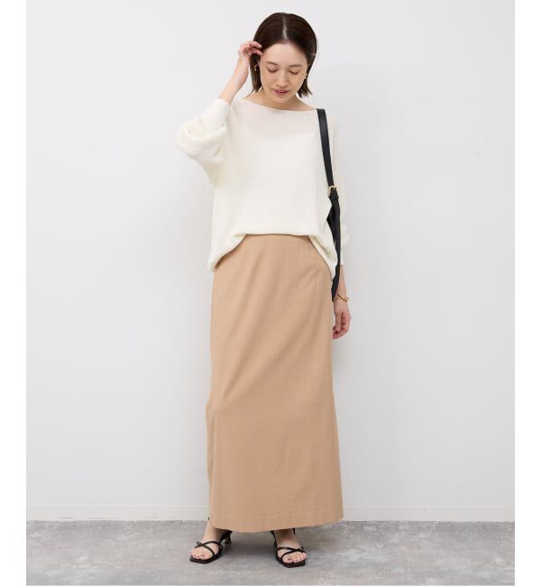 SLOBE IENA「《3サイズ展開/シリーズあり/予約》リネンmixストレッチタイトスカート」|スカート|