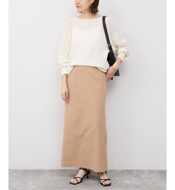 SLOBE IENA「《3サイズ展開/シリーズあり/予約》リネンmixストレッチタイトスカート」|スカート|