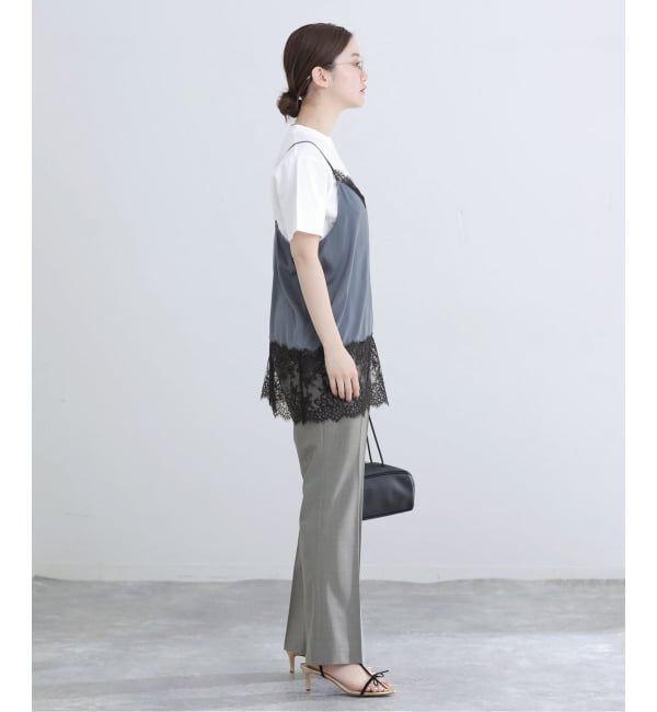 IENA「《予約》ウォッシャブル セミフレアパンツ」|スラックス|