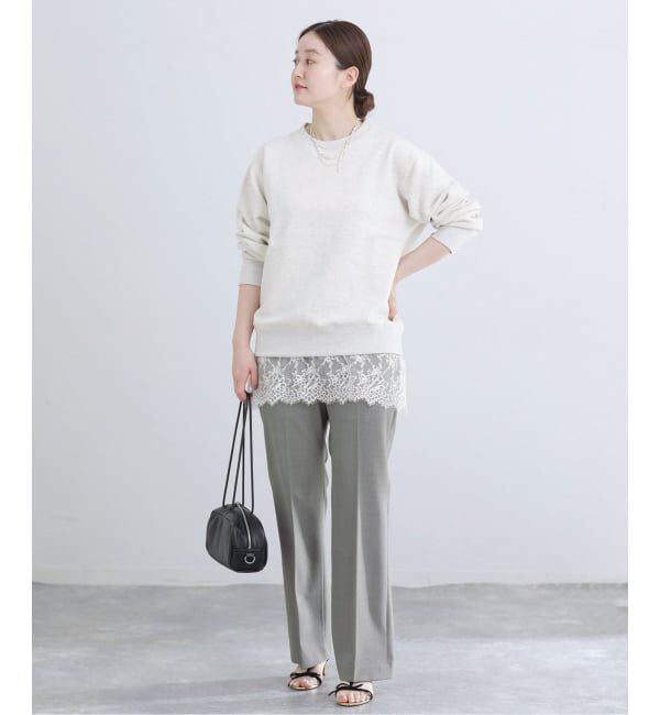 IENA「《予約》ウォッシャブル セミフレアパンツ」|スラックス|