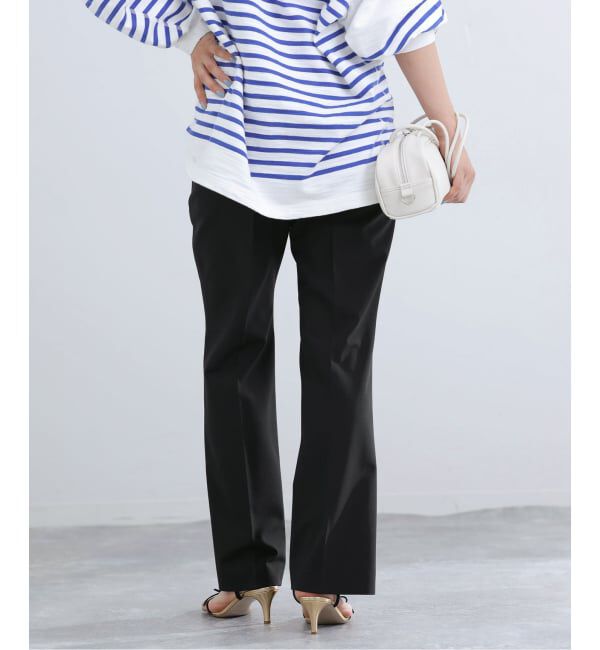 IENA「《予約》ウォッシャブル セミフレアパンツ」|スラックス|