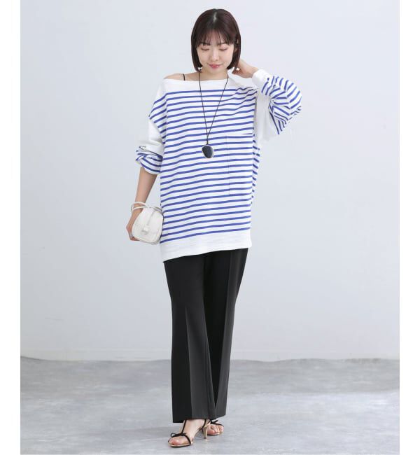 IENA「《予約》ウォッシャブル セミフレアパンツ」|スラックス|