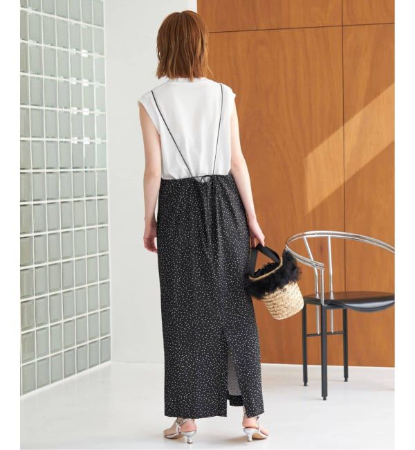 SLOBE IENA「《2枚セット/WEB限定/追加予約》アイラインキャミワンピース&times;ノースリーブTEEセット」|ワンピース|