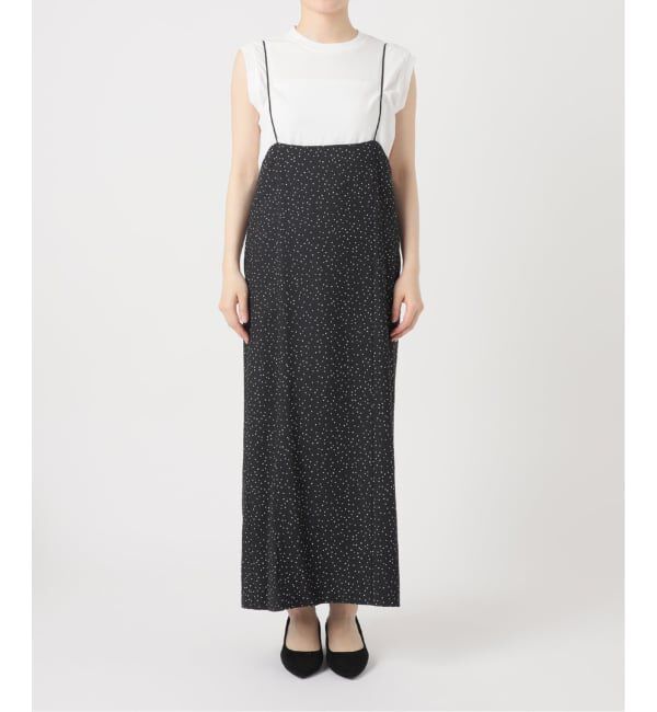 SLOBE IENA「《2枚セット/WEB限定/追加予約》アイラインキャミワンピース&times;ノースリーブTEEセット」|ワンピース|