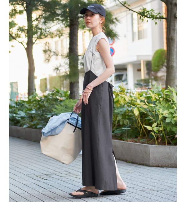 SLOBE IENA「《2枚セット/WEB限定/追加予約》アイラインキャミワンピース&times;ノースリーブTEEセット」|ワンピース|