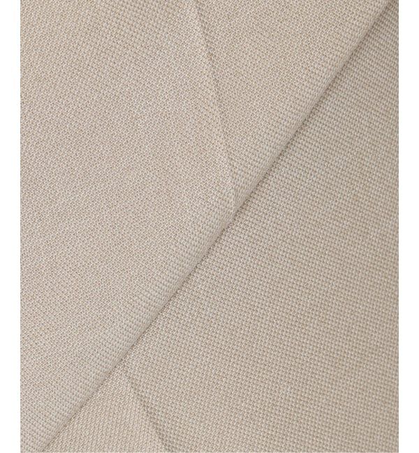 IENA「《セットアップ対応/予約》ウォッシャブル シャークツイードセミワイドパンツ」|スラックス|