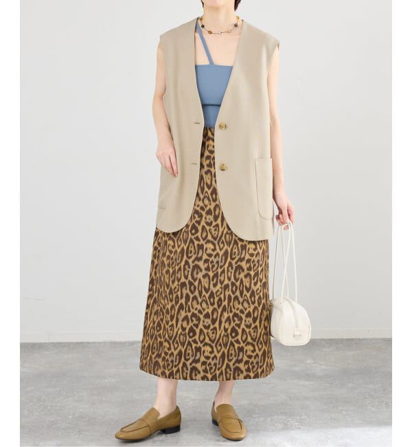 IENA「《セットアップ対応/予約》ウォッシャブル シャークツイード ジレ」|その他|