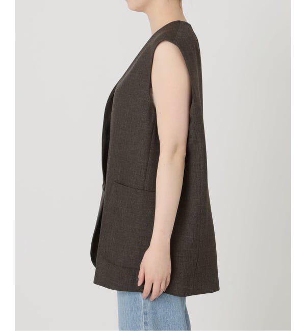 IENA「《セットアップ対応/予約》ウォッシャブル シャークツイード ジレ」|その他|
