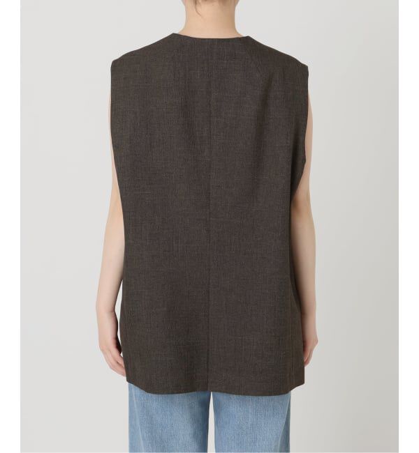 IENA「《セットアップ対応/予約》ウォッシャブル シャークツイード ジレ」|その他|