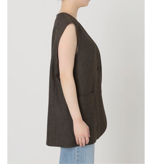 IENA「《セットアップ対応/予約》ウォッシャブル シャークツイード ジレ」|その他|