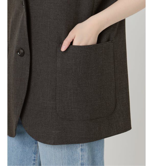 IENA「《セットアップ対応/予約》ウォッシャブル シャークツイード ジレ」|その他|