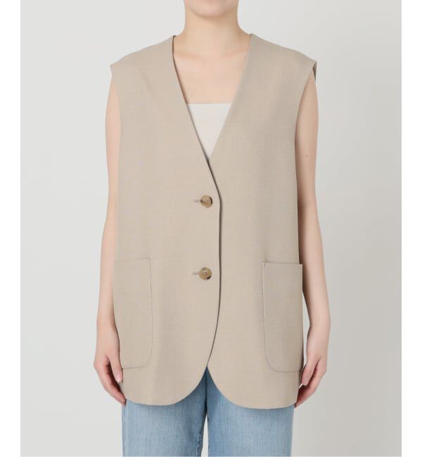 IENA「《セットアップ対応/予約》ウォッシャブル シャークツイード ジレ」|その他|