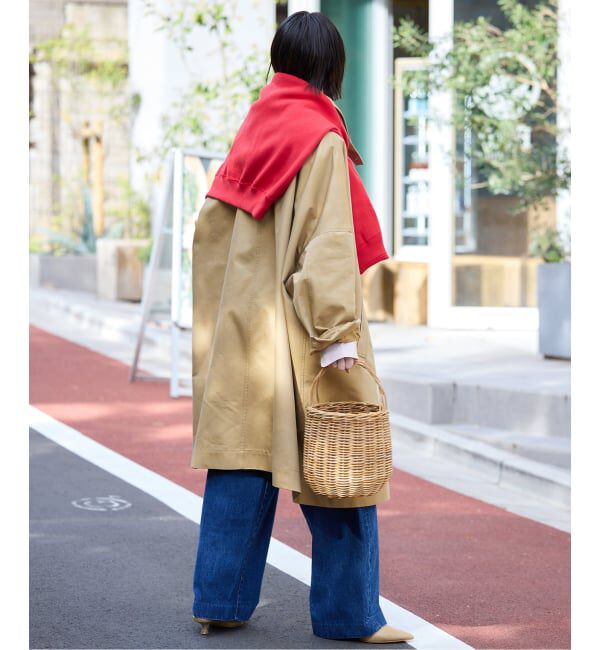 SLOBE IENA「《WEB限定/追加》ドルマンスリーブコート」|ステンカラーコート|