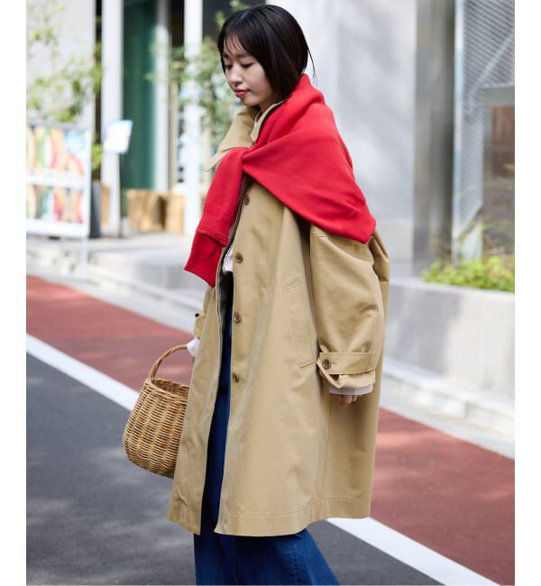 SLOBE IENA「《WEB限定/追加》ドルマンスリーブコート」|ステンカラーコート|