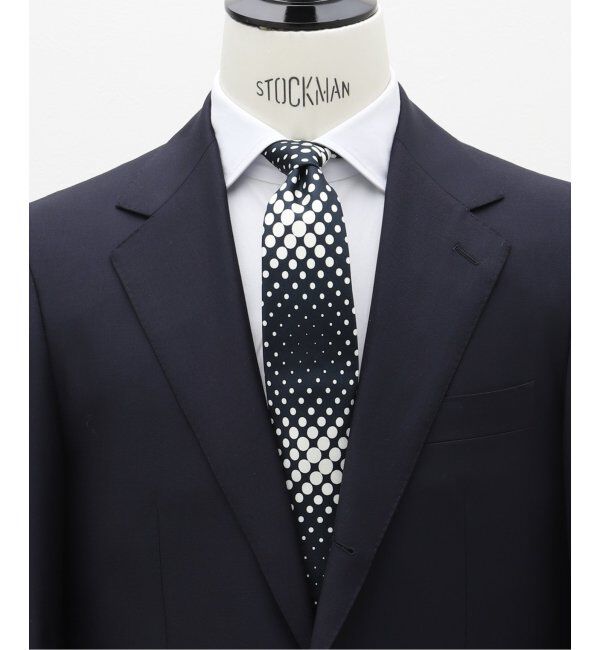 EDIFICE「AX ITALYプリント ランダムドット タイ」|ネクタイ・蝶ネクタイ|ネイビー