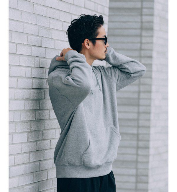 EDIFICE「WEB限定 LOOPWHEELER for LOWERCASE ライトツリウラケ ルーズフィット フーディー」|パーカー|